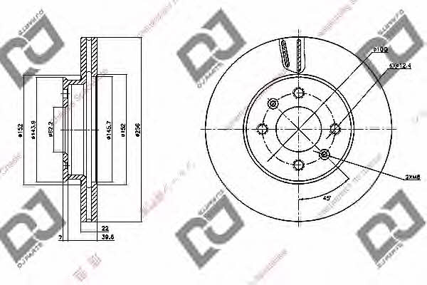 Dj parts BD1108 Тормозной диск передний вентилируемый BD1108: Отличная цена - Купить в Польше на 2407.PL!