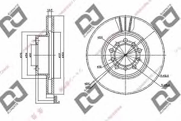 Dj parts BD1126 Wentylowana przednia tarcza hamulcowa BD1126: Dobra cena w Polsce na 2407.PL - Kup Teraz!