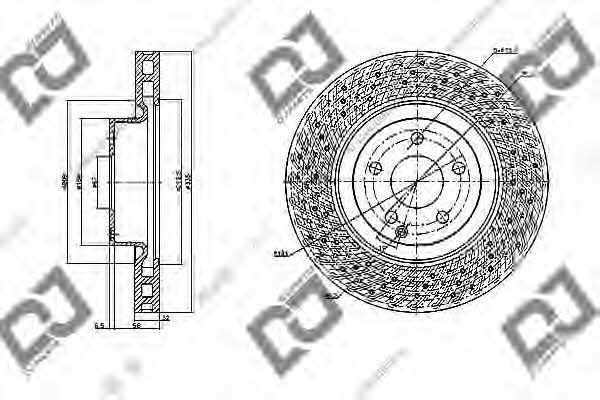 Dj parts BD1148 Front brake disc ventilated BD1148: Buy near me in Poland at 2407.PL - Good price!