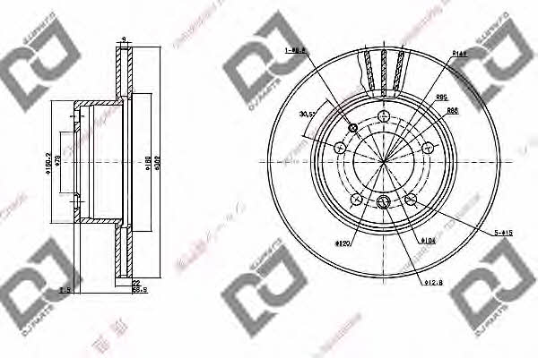 Dj parts BD1156 Wentylowana przednia tarcza hamulcowa BD1156: Dobra cena w Polsce na 2407.PL - Kup Teraz!