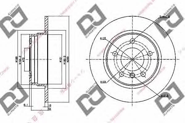 Dj parts BD1179 Tarcza hamulcowa tylna, niewentylowana BD1179: Dobra cena w Polsce na 2407.PL - Kup Teraz!