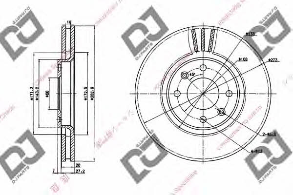 Dj parts BD1181 Wentylowana przednia tarcza hamulcowa BD1181: Dobra cena w Polsce na 2407.PL - Kup Teraz!