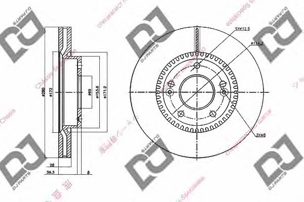 Dj parts BD1368 Wentylowana przednia tarcza hamulcowa BD1368: Dobra cena w Polsce na 2407.PL - Kup Teraz!