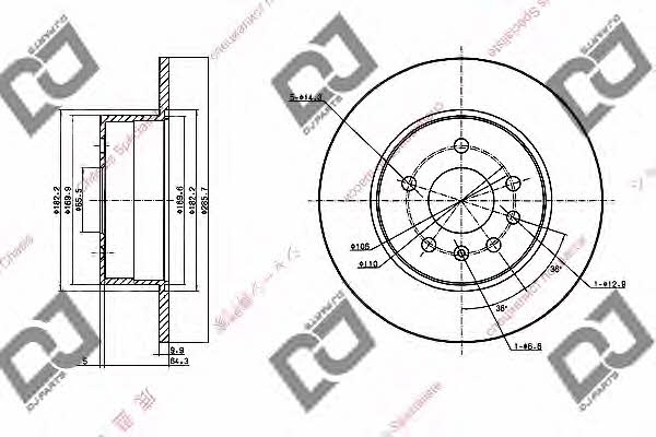 Dj parts BD1404 Tarcza hamulcowa tylna, niewentylowana BD1404: Dobra cena w Polsce na 2407.PL - Kup Teraz!