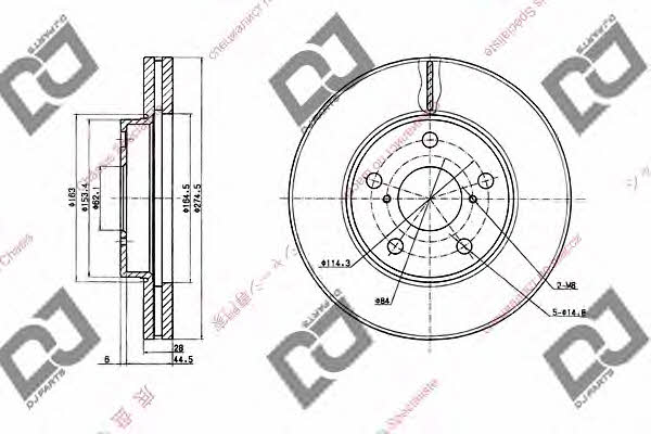 Dj parts BD1463 Wentylowana przednia tarcza hamulcowa BD1463: Dobra cena w Polsce na 2407.PL - Kup Teraz!