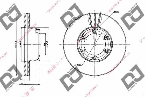 Dj parts BD1497 Wentylowana przednia tarcza hamulcowa BD1497: Dobra cena w Polsce na 2407.PL - Kup Teraz!