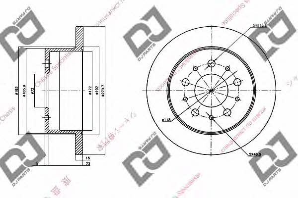 Dj parts BD1530 Тормозной диск задний невентилируемый BD1530: Отличная цена - Купить в Польше на 2407.PL!