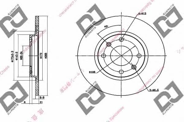 Dj parts BD1536 Тормозной диск передний невентилируемый BD1536: Купить в Польше - Отличная цена на 2407.PL!