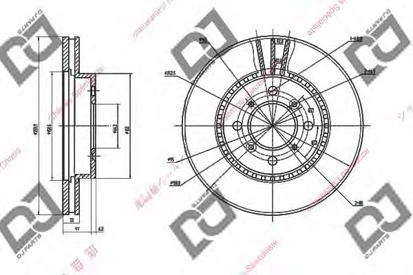 Dj parts BD1680 Front brake disc ventilated BD1680: Buy near me in Poland at 2407.PL - Good price!