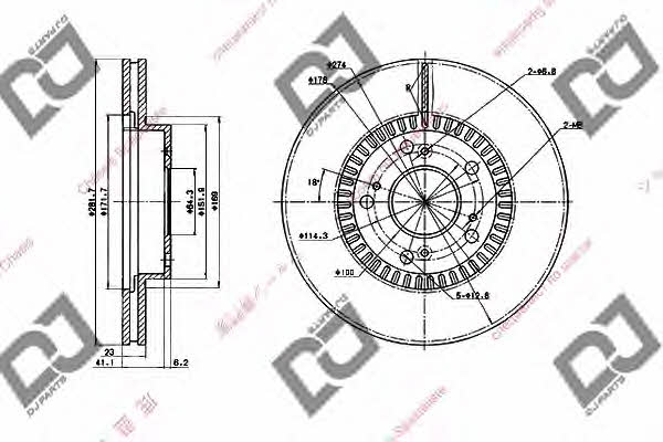 Dj parts BD1686 Front brake disc ventilated BD1686: Buy near me in Poland at 2407.PL - Good price!