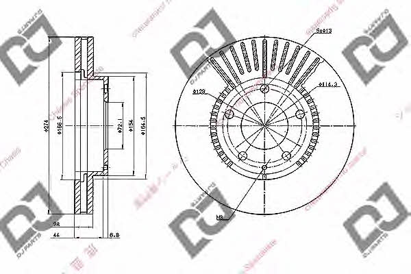 Dj parts BD1724 Тормозной диск передний вентилируемый BD1724: Отличная цена - Купить в Польше на 2407.PL!