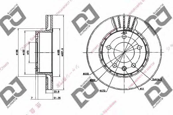 Dj parts BD1764 Тормозной диск передний вентилируемый BD1764: Отличная цена - Купить в Польше на 2407.PL!