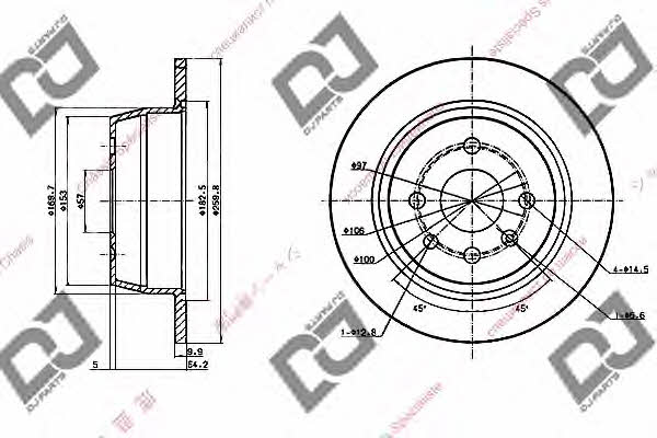 Dj parts BD1766 Rear brake disc, non-ventilated BD1766: Buy near me in Poland at 2407.PL - Good price!