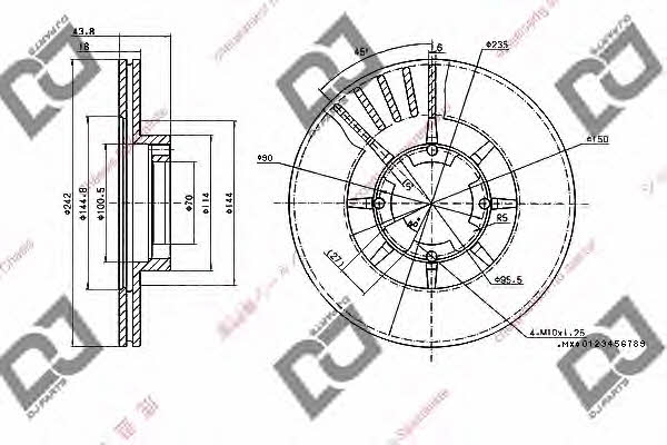 Dj parts BD1813 Диск гальмівний передній вентильований BD1813: Приваблива ціна - Купити у Польщі на 2407.PL!