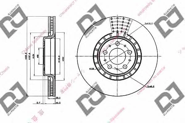 Dj parts BD1840 Front brake disc ventilated BD1840: Buy near me in Poland at 2407.PL - Good price!