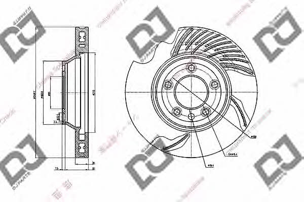 Dj parts BD1894 Rear ventilated brake disc BD1894: Buy near me in Poland at 2407.PL - Good price!