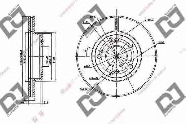 Dj parts BD1941 Innenbelüftete Bremsscheibe vorne BD1941: Kaufen Sie zu einem guten Preis in Polen bei 2407.PL!