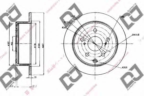 Dj parts BD1976 Диск гальмівний задній невентильований BD1976: Приваблива ціна - Купити у Польщі на 2407.PL!