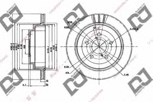 Dj parts BD2020 Тормозной диск задний вентилируемый BD2020: Купить в Польше - Отличная цена на 2407.PL!