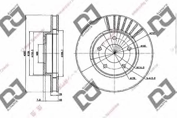 Dj parts BD2038 Wentylowana przednia tarcza hamulcowa BD2038: Dobra cena w Polsce na 2407.PL - Kup Teraz!