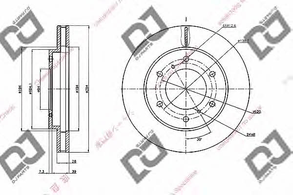 Dj parts BD2081 Диск гальмівний передній вентильований BD2081: Купити у Польщі - Добра ціна на 2407.PL!