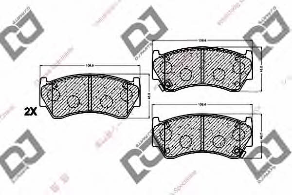 Dj parts BP1043 Гальмівні колодки, комплект BP1043: Приваблива ціна - Купити у Польщі на 2407.PL!