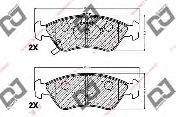 Dj parts BP1107 Гальмівні колодки, комплект BP1107: Приваблива ціна - Купити у Польщі на 2407.PL!