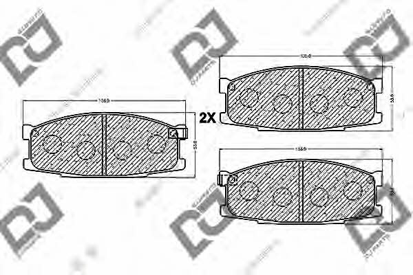 Dj parts BP1203 Гальмівні колодки, комплект BP1203: Приваблива ціна - Купити у Польщі на 2407.PL!