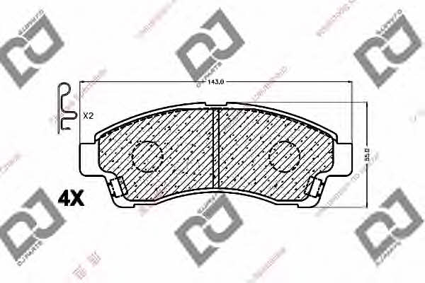 Dj parts BP1238 Гальмівні колодки, комплект BP1238: Приваблива ціна - Купити у Польщі на 2407.PL!