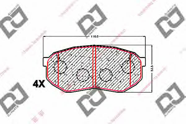 Dj parts BP1590 Гальмівні колодки, комплект BP1590: Приваблива ціна - Купити у Польщі на 2407.PL!