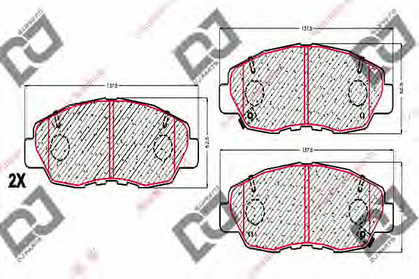 Dj parts BP1753 Klocki hamulcowe, zestaw BP1753: Dobra cena w Polsce na 2407.PL - Kup Teraz!