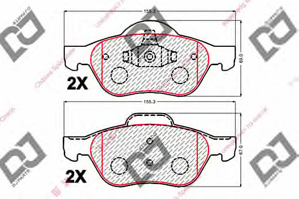 Dj parts BP2115 Klocki hamulcowe, zestaw BP2115: Dobra cena w Polsce na 2407.PL - Kup Teraz!