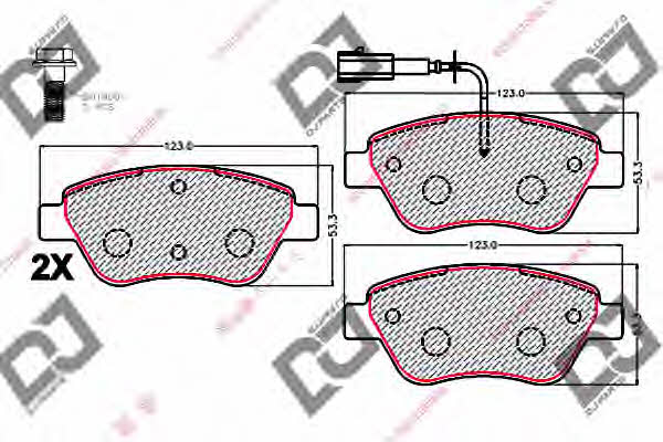 Dj parts BP2130 Brake Pad Set, disc brake BP2130: Buy near me in Poland at 2407.PL - Good price!