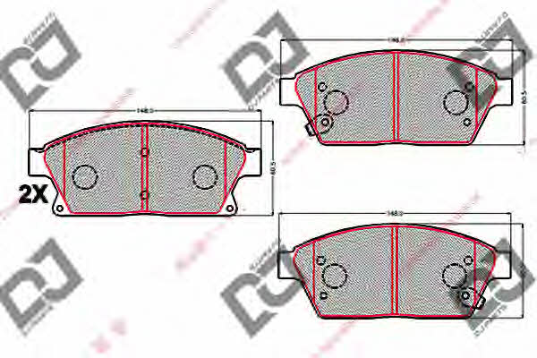 Dj parts BP2152 Brake Pad Set, disc brake BP2152: Buy near me in Poland at 2407.PL - Good price!
