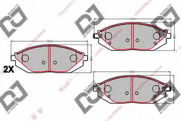 Dj parts BP2153 Brake Pad Set, disc brake BP2153: Buy near me in Poland at 2407.PL - Good price!