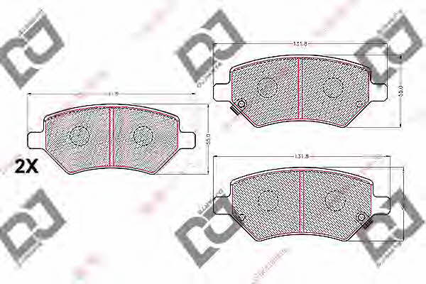 Dj parts BP2208 Тормозные колодки дисковые, комплект BP2208: Отличная цена - Купить в Польше на 2407.PL!