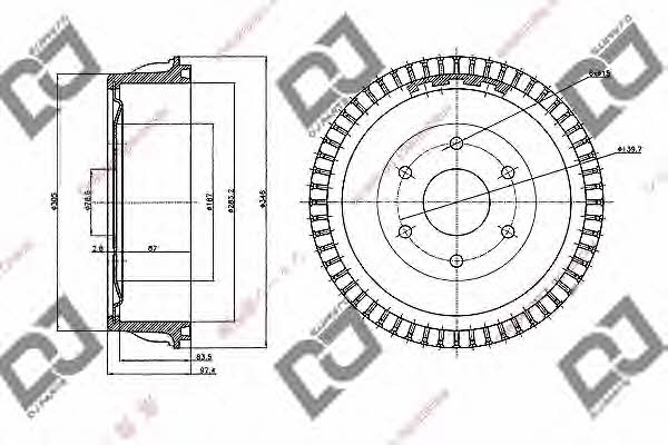 Dj parts BR1008 Rear brake drum BR1008: Buy near me at 2407.PL in Poland at an Affordable price!