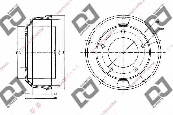 Dj parts BR1068 Rear brake drum BR1068: Buy near me at 2407.PL in Poland at an Affordable price!