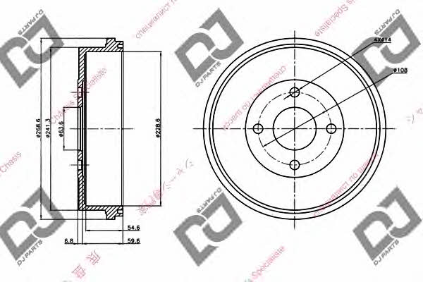 Dj parts BR1091 Rear brake drum BR1091: Buy near me at 2407.PL in Poland at an Affordable price!