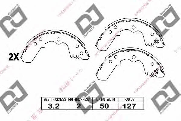 Dj parts BS1030 Brake shoe set BS1030: Buy near me in Poland at 2407.PL - Good price!
