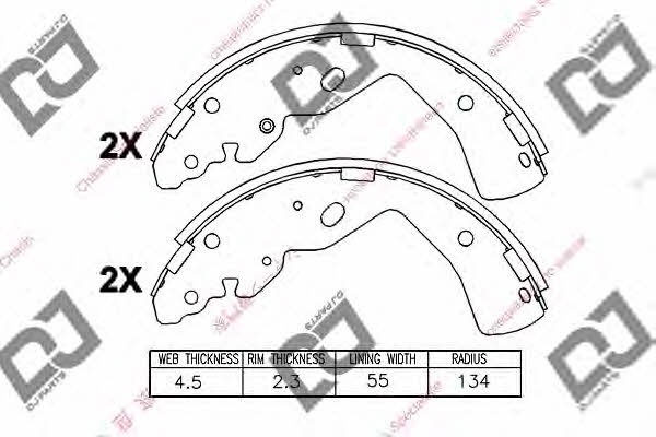 Dj parts BS1061 Brake shoe set BS1061: Buy near me in Poland at 2407.PL - Good price!