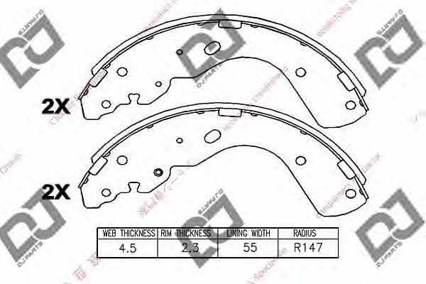 Dj parts BS1062 Brake shoe set BS1062: Buy near me at 2407.PL in Poland at an Affordable price!