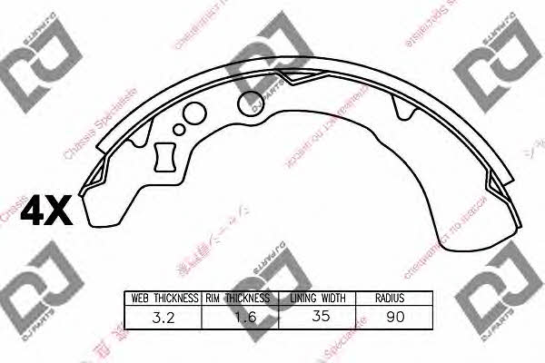 Dj parts BS1072 Szczęki hamulcowe, zestaw BS1072: Dobra cena w Polsce na 2407.PL - Kup Teraz!