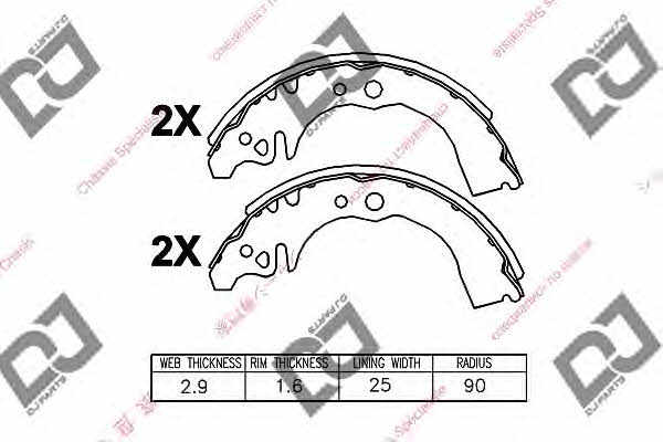 Dj parts BS1083 Brake shoe set BS1083: Buy near me at 2407.PL in Poland at an Affordable price!