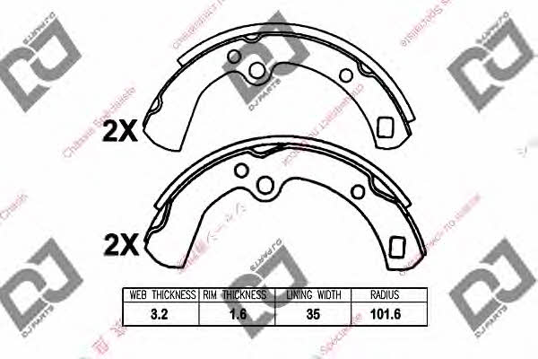 Dj parts BS1095 Bremsbackensatz BS1095: Kaufen Sie zu einem guten Preis in Polen bei 2407.PL!