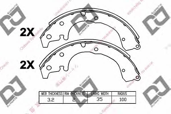 Dj parts BS1161 Brake shoe set BS1161: Buy near me at 2407.PL in Poland at an Affordable price!