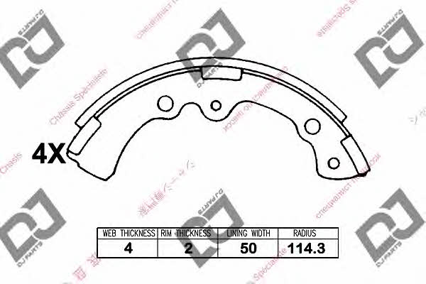 Dj parts BS1187 Brake shoe set BS1187: Buy near me in Poland at 2407.PL - Good price!