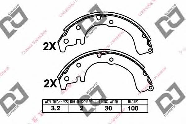 Dj parts BS1195 Brake shoe set BS1195: Buy near me at 2407.PL in Poland at an Affordable price!