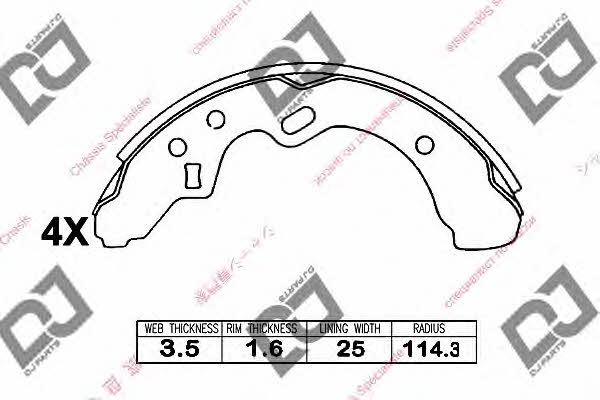Dj parts BS1273 Brake shoe set BS1273: Buy near me at 2407.PL in Poland at an Affordable price!