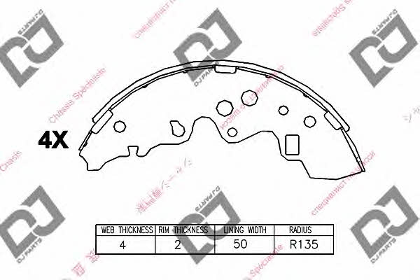 Dj parts BS1290 Brake shoe set BS1290: Buy near me at 2407.PL in Poland at an Affordable price!